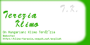terezia klimo business card